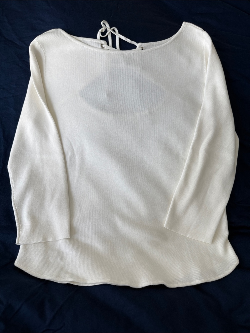 Vintage off-white Cut Out Back Top
